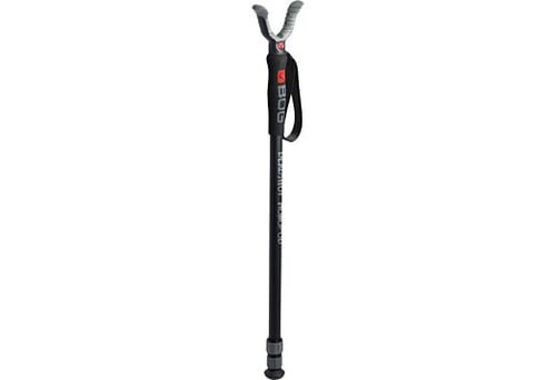 DeadShot Monopod offers adjustable height, durable aluminum construction, quick height adjustment, rubberized shooting rest, and a comfortable grip for all-day use.