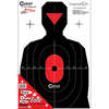 Caldwell® Silhouette Dual Zone Targets enhance defensive shooting skills with high visibility Flake Off technology and a 2:1 size ratio for effective practice.