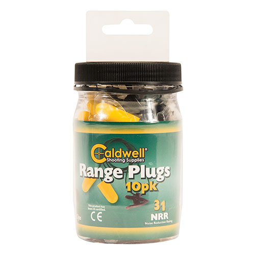 Caldwell Range Plugs offer a tapered polyurethane foam design for comfort, 31 NRR for protection, and a convenient cord with clip to keep them secure and accessible.