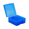 Frankford Arsenal Rifle Ammo Boxes feature a see-through design for easy ammo identification, available in various sizes and colors to keep your reloaded ammo organized.