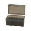 Frankford Arsenal Rifle Ammo Boxes offer a see-through design for easy identification, multiple colors and sizes for various calibers, ensuring organized storage.
