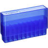 Frankford Arsenal's see-through plastic ammo boxes offer easy storage and identification for your reloaded ammunition, available in various sizes and colors.