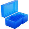 Frankford Arsenal's see-through ammo boxes offer easy storage and identification for your reloaded ammunition, available in multiple colors and sizes for all calibers.