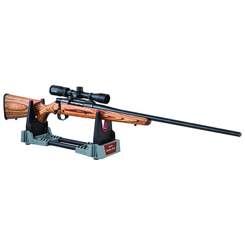 Tipton Compact Range Vise securely holds various guns, collapses for easy transport, and features non-marring forks and a non-slip base for efficient cleaning.