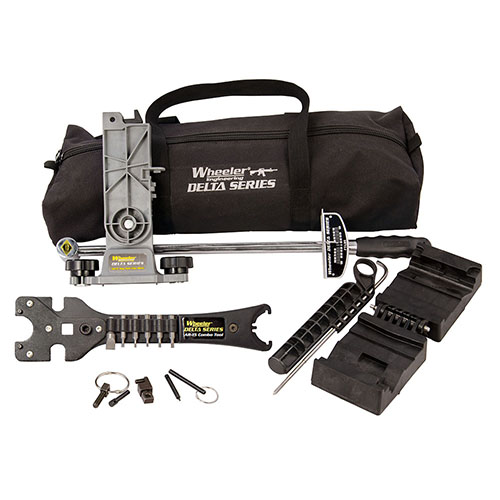 Wheeler Delta Series AR Armorers Essentials Kit offers 7 precision tools for AR-15/M16 maintenance and builds, all in a durable carry case for easy transport.