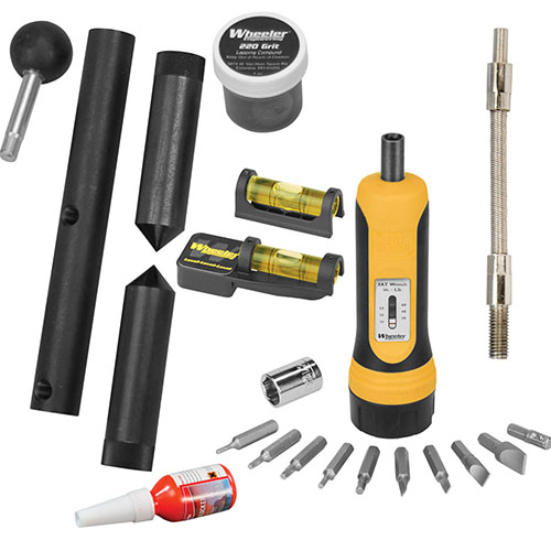 Wheeler 1" Scope Mounting Kit ensures precise alignment and leveling of your scope with easy-to-use tools like the F.A.T. Wrench® and flex driver.
