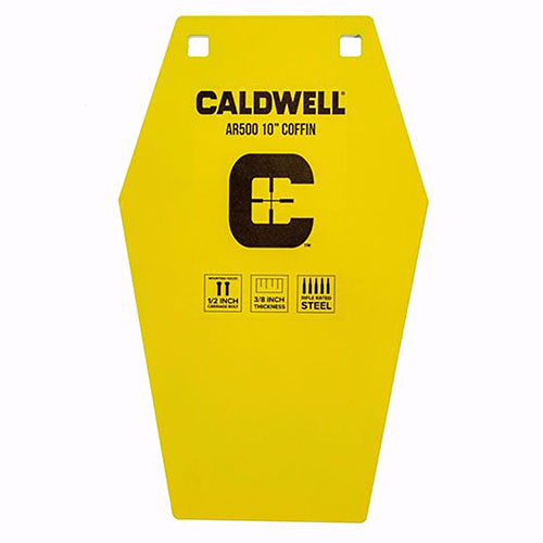 Caldwell AR500 10" Coffin targets are made of durable AR-500 steel, designed for competition and training, withstanding thousands of rounds and high impact energy.