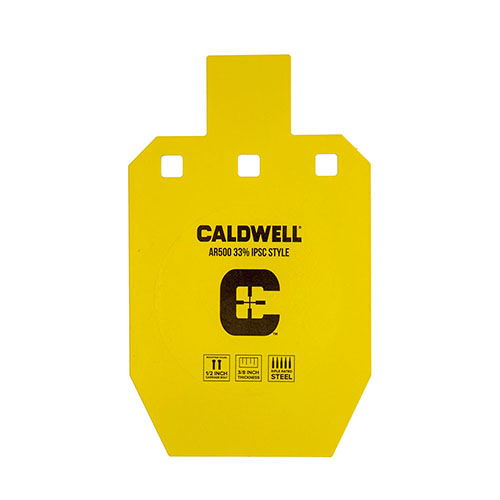 Caldwell AR500 33% IPSC Steel Target offers high visibility, durability with AR-500 steel, and withstands thousands of rounds for training and competition.