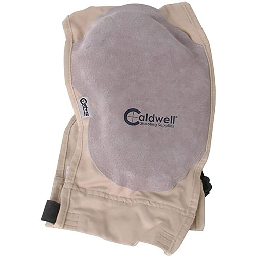 Caldwell Super Mag Plus Recoil Shield offers ambidextrous design, adjustable fit, and 1/2" thick pad for recoil protection up to 300 Winchester Magnum.