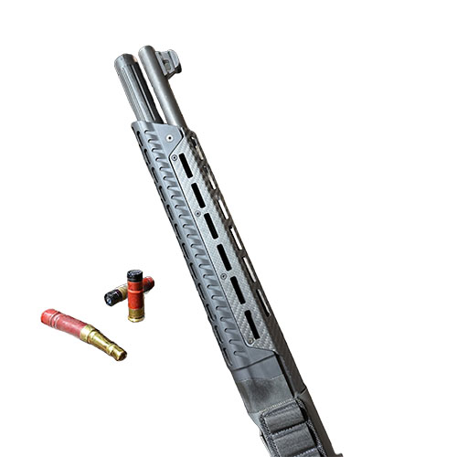 Upgrade your Beretta A300/1301 with the CHISEL MACHINING Handguard and Mod 1 Carbon Fiber Top Cover for enhanced durability, lightweight design, and improved ergonomics.