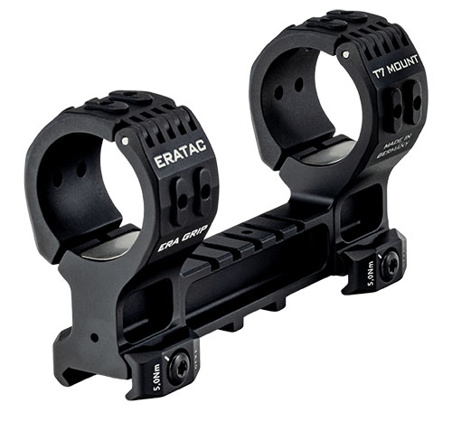 Discover the ERATAC T7-Mount: ultra-light, secure, no glue needed, lower tightening torques, gentle clamping, and optimized for thin-walled scopes.