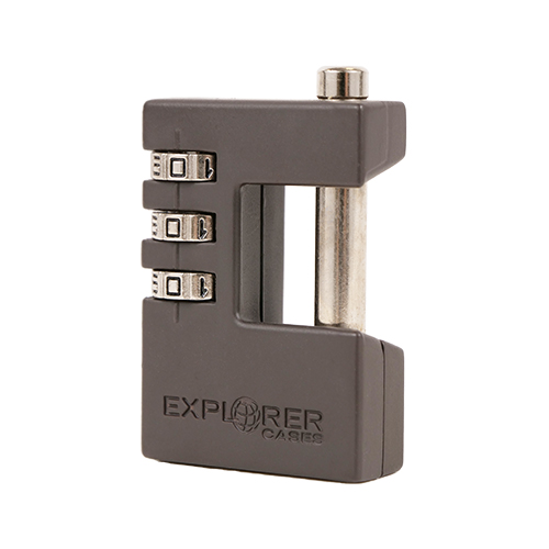 Secure your Explorer Case with the robust EXPLORER CASES Combination Padlock, designed to prevent tampering while ensuring easy transport.