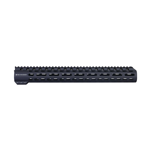 SCHMEISSER Handguard Free Float M-Lok offers stability, precision, and a sleek Slim-Line design, with durable steel inserts and M-Lok cut-outs for accessories.