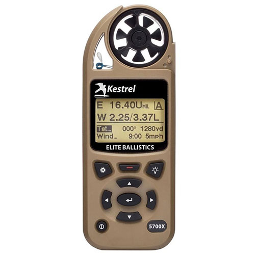 Kestrel 5700X Elite Weather Meter offers rapid long-range target data, Bluetooth connectivity, and Applied Ballistics solver for unmatched accuracy in harsh conditions.
