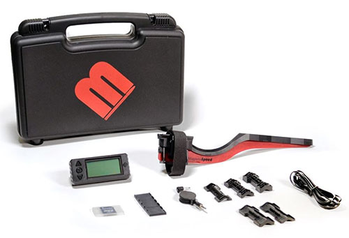 MagnetoSpeed V3 chronograph offers versatile compatibility with barrels and suppressors from 1/2" to 2" diameter, plus extra clearance for muzzle devices.
