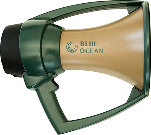 Blue Ocean Rugged Megaphone: powerful, waterproof, and lightweight, with advanced sound engineering for extreme range and crystal clear reproduction.