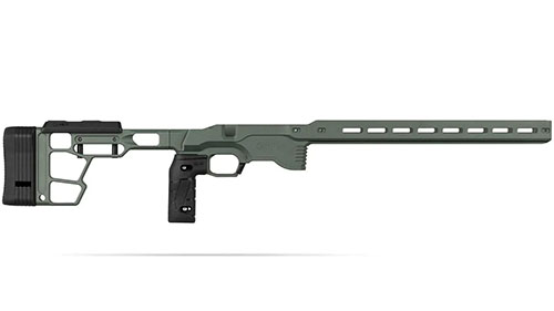 ACC Premier GEN2 offers unmatched stability, adjustable ergonomics, fast installation, and compatibility with MDT's weight system for precision in competitive shooting.