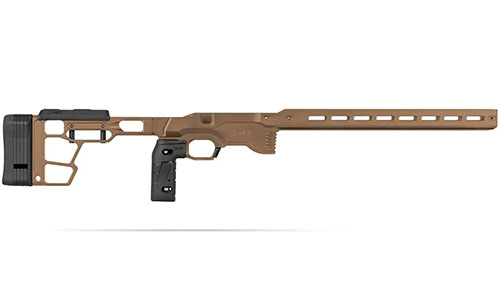 MDT ACC Premier GEN2 Chassis offers rock-solid stability, adjustable ergonomics, and fast installation, enhancing precision for competitive rimfire shooting.