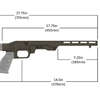 MDT LSS-RF Gen 2 Chassis System offers a lightweight, compact design for Ruger American 22LR/17HMR, compatible with factory magazines and M-Lok accessories.