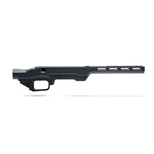 MDT LSS Gen 2 Chassis System for Howa 1500 is lightweight, compact, and ergonomic, designed for short-barreled rifles, offering accuracy and AICS magazine compatibility.