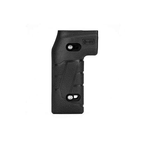 MDT Adjustable Vertical Pistol Grip offers customizable finger placement, comfort with removable panels, and compatibility with various chassis for precision shooting.