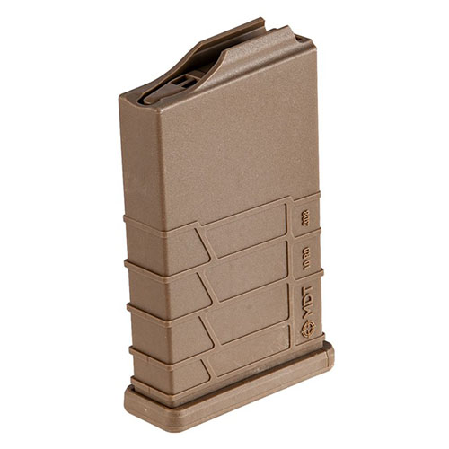 MDT Gen2 Polymer Magazine for 308 Win offers 10 rounds, compatible with various chassis systems, featuring a longer COL of 2.87" for enhanced performance.