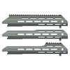 MDT ESS Fore-end features a 15" design with options for customization, allowing for shorter or longer fore-ends and attachment rails for enhanced versatility.