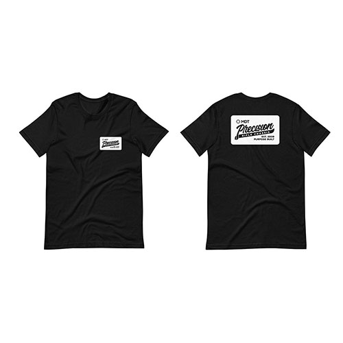 MDT Apparel's Precision T-Shirt in 4XL offers a comfortable fit with a 60/40 cotton/polyester blend, ensuring durability and breathability for all-day wear.