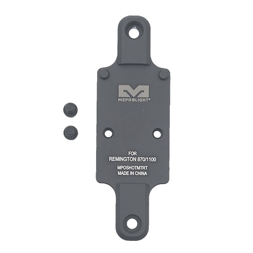 MPO PRO-DF, RED & RMR SHOTGUN PLATE for Remington 870/1100 enhances accuracy with a durable design, allowing easy mounting of RMR sights for improved aiming.