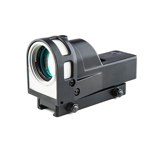 MEPRO M21 is a rugged, battery-free reflex sight with dual illumination, 30mm lens, five reticles, and instant transition for accurate targeting in all conditions.