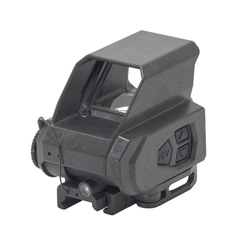 MEPRO TRU-VISION™ red dot sight offers shockproof, waterproof durability, 16 brightness settings, energy-efficient battery life, and rapid target acquisition.