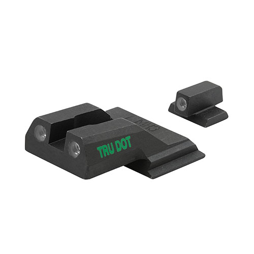 Upgrade your S&W M&P Shield with MEPROLIGHT Tru-Dot® night sights for enhanced aiming in all light conditions, boosting hit probability by over 85%.