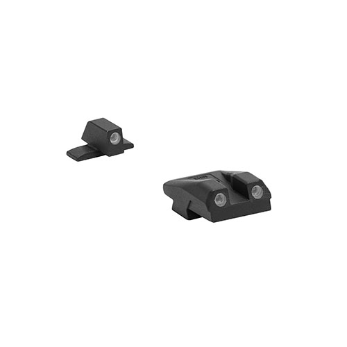 Upgrade your aiming with MEPROLIGHT Tru-Dot FIXED PISTOL SET for IWI MASADA, enhancing hit probability in any light with self-illuminated sights.