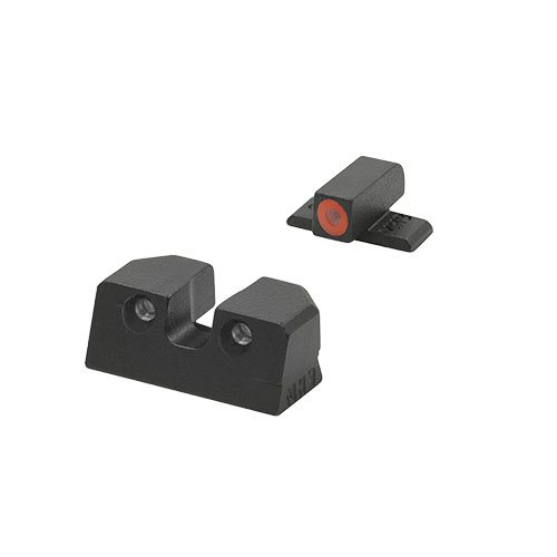 HYPER BRIGHT fixed sights offer unmatched brightness in any light, with durable tritium, contrasting colors for quick targeting, and maintenance-free reliability.