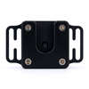 OBI Slide Lock securely attaches gear to straps or MOLLE systems, offering flexible orientation, easy attachment, and compatibility with 1-inch webbing.
