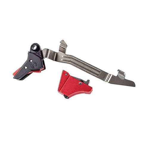 Upgrade your Glock Gen 3-4 with the TIMNEY Alpha Red Competition trigger, featuring a precise 3 lb pull weight for enhanced accuracy and performance.