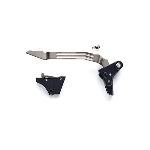 Timney Alpha Competition Trigger for Glock Gen 3-4 offers a 3 lb pull weight, crisp performance, and easy drop-in installation for enhanced shooting accuracy.