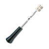 Stainless steel cleaning rod (992mm) with ergonomic handle and ball bearings for smooth operation, perfect for calibers .22–6.5mm, ensuring stability and portability.