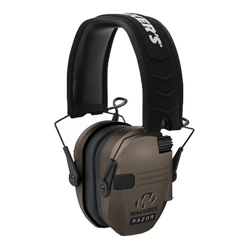 RAZOR SERIES EAR MUFF offers clear sound with HD speakers, low noise design, quick sound activation, and comfortable fit, perfect for shooting enthusiasts.