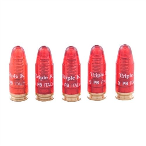 DELUXE SNAP CAPS 9MM offer safe, dry-fire practice with spring-loaded primers to protect firing pins, featuring bright colors to avoid mixing with live rounds.