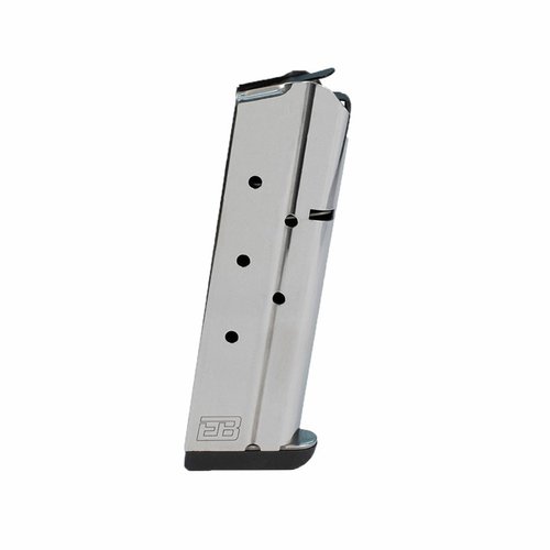 Premium 1911 Government Model magazines in 10mm, featuring a robust stainless steel body, reliable feeding, and customizable base pads for competition or carry.