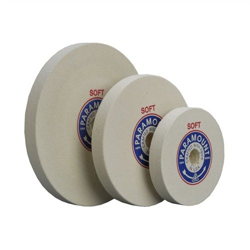Discover the professional quality of BACON FELT COMPANY's 6" Soft Felt Polishing Wheels, designed for superior finishes and versatile use with various arbor sizes.