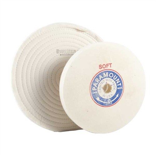 Discover the superior finish with BACON FELT's 8" Soft Felt Polishing Wheel, perfect for professional gunsmiths, featuring a 3/4" arbor and multiple adapter options.