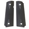 Soft rubber grips for 1911 Auto enhance comfort and control, featuring a thin, contoured shape and double-diamond pattern for a secure, no-slip grip.