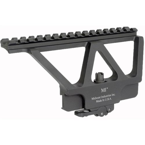 AK-47/74 SCOPE MOUNT from MIDWEST INDUSTRIES offers a low-profile design, ADM auto lock system for tool-free adjustments, and is made from durable 6061 aluminum.