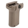 PICATINNY BCMGUNFIGHTER Short Vertical Grip improves weapon control with a natural wrist angle, features a reversible design, and includes a storage compartment.
