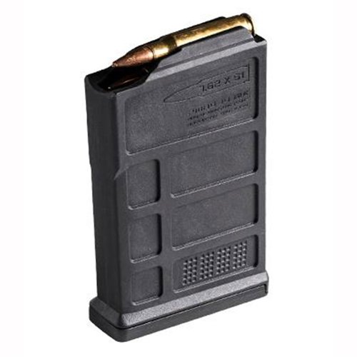 PMAG 5 and 10 7.62 AC magazines offer rugged polymer construction, advanced self-lubricating follower, and compatibility with AICS bottom metal for reliable performance.