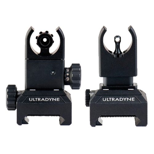 C4 Folding Front and Rear Sight Combo offers Dynalign Technology for a concentric sight picture, durable construction, and easy field adjustments on MIL-STD 1913 rails.