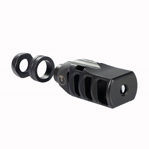 Ultradyne Pegasus 6.5 Creedmoor Compensator reduces recoil, enhances target visibility, and fits 5/8-24 TPI muzzles for optimal shooting performance.