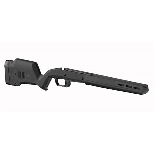 The Magpul Hunter 110 Stock offers adjustable length of pull, M-LOK slots, and a drop-in design for Savage 110 rifles, enhancing stability and comfort.